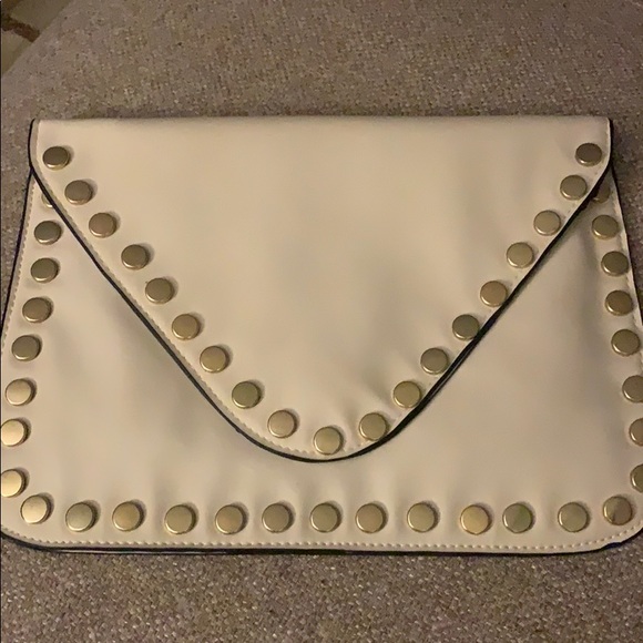 Soft Leather Designer Clutch with studs - Picture 7 of 8